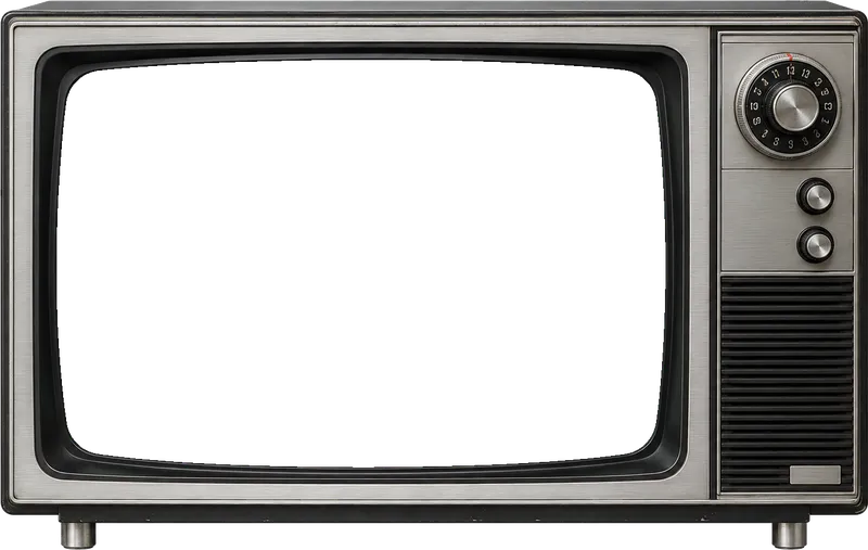 Brushed-silver 1970s TV